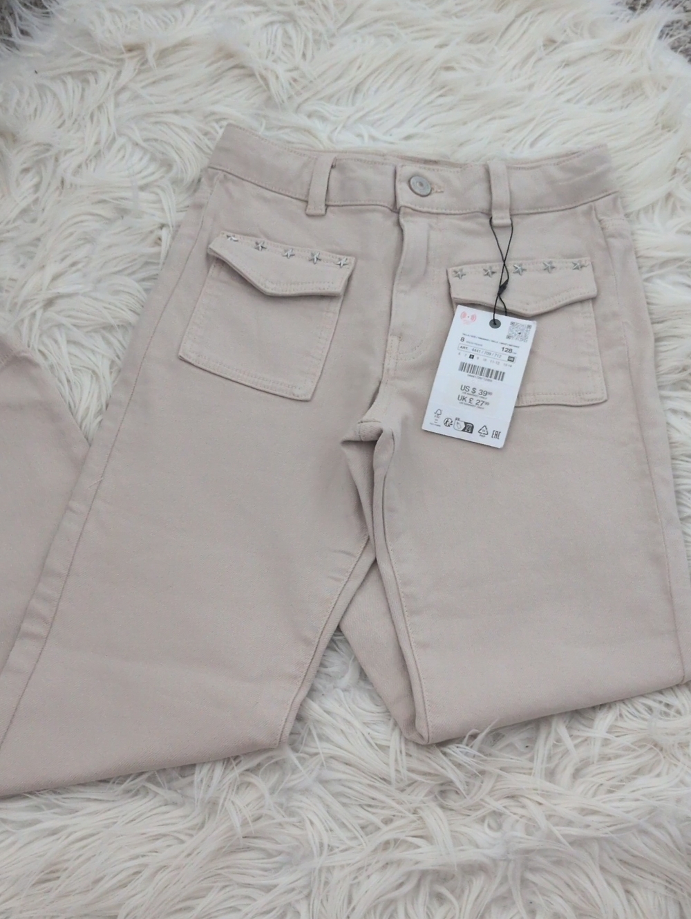 Zara Girl's Embellished Cargo Pants